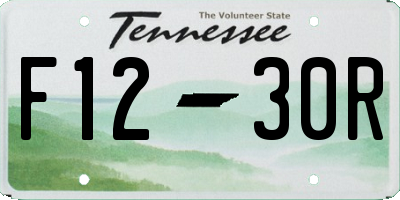 TN license plate F1230R