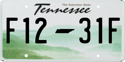 TN license plate F1231F