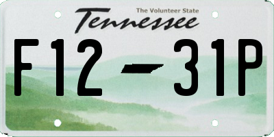 TN license plate F1231P