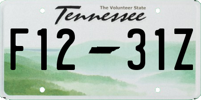 TN license plate F1231Z
