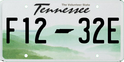 TN license plate F1232E