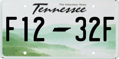 TN license plate F1232F
