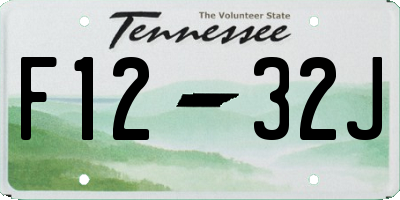 TN license plate F1232J