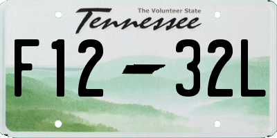 TN license plate F1232L