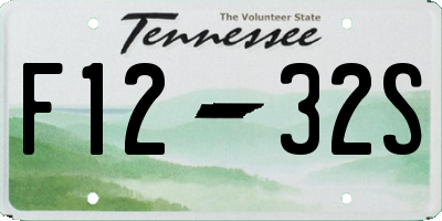 TN license plate F1232S