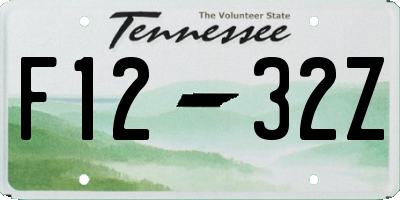 TN license plate F1232Z