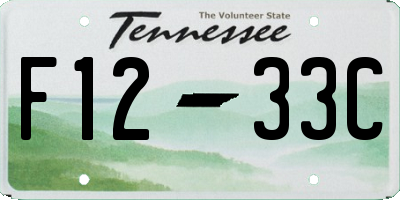 TN license plate F1233C