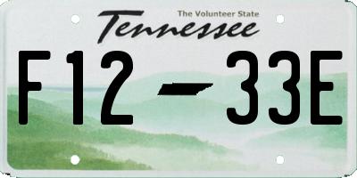 TN license plate F1233E