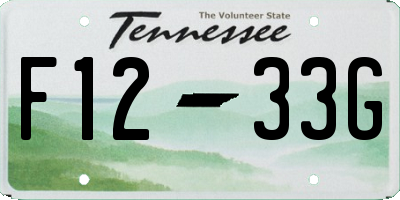 TN license plate F1233G