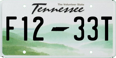 TN license plate F1233T