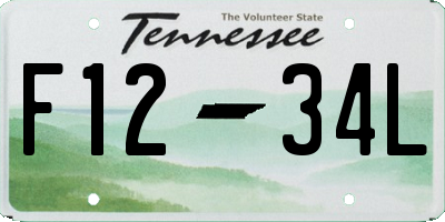 TN license plate F1234L