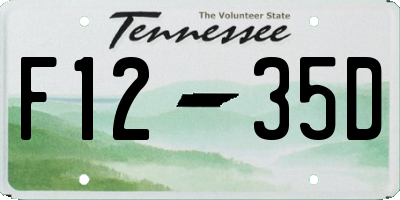 TN license plate F1235D