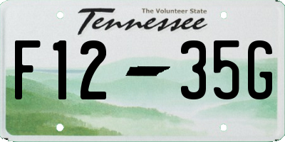 TN license plate F1235G