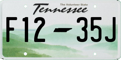 TN license plate F1235J