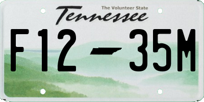 TN license plate F1235M