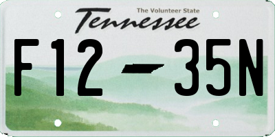 TN license plate F1235N