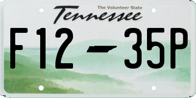 TN license plate F1235P