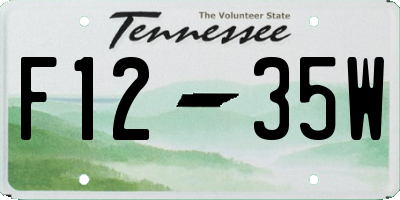 TN license plate F1235W