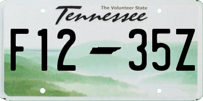 TN license plate F1235Z