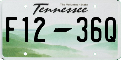 TN license plate F1236Q
