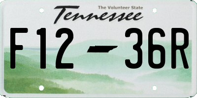 TN license plate F1236R
