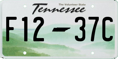 TN license plate F1237C