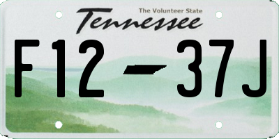TN license plate F1237J