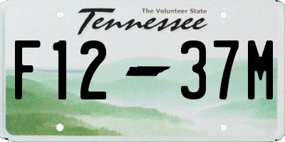 TN license plate F1237M