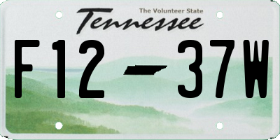 TN license plate F1237W