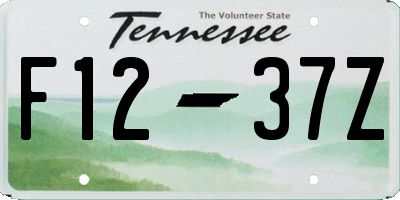 TN license plate F1237Z