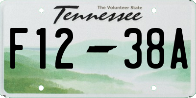 TN license plate F1238A