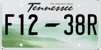 TN license plate F1238R