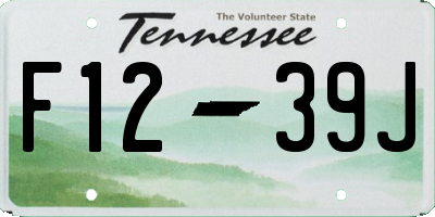 TN license plate F1239J