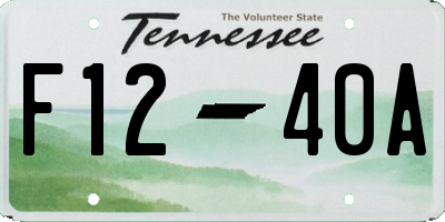 TN license plate F1240A