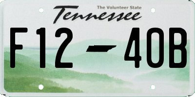 TN license plate F1240B