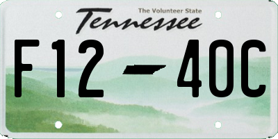 TN license plate F1240C
