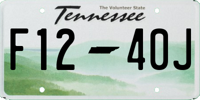 TN license plate F1240J