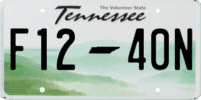 TN license plate F1240N