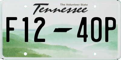 TN license plate F1240P