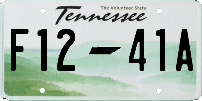 TN license plate F1241A