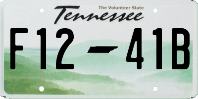 TN license plate F1241B