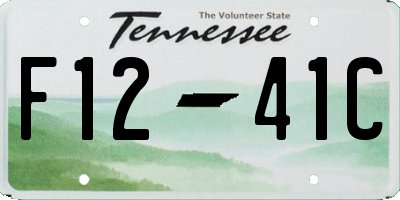 TN license plate F1241C