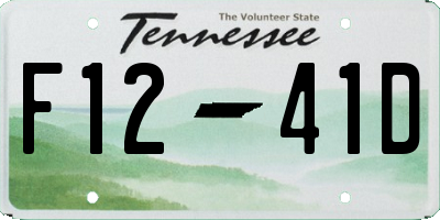 TN license plate F1241D