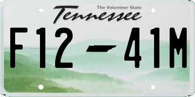 TN license plate F1241M