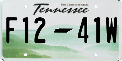 TN license plate F1241W