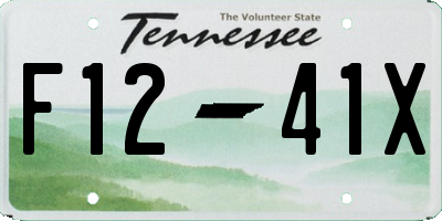 TN license plate F1241X