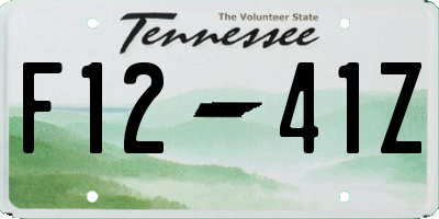 TN license plate F1241Z