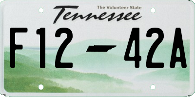 TN license plate F1242A