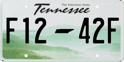TN license plate F1242F