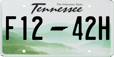 TN license plate F1242H
